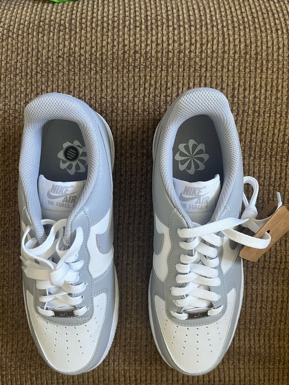 Nike Air Force 1 Low in White & Light Gray
